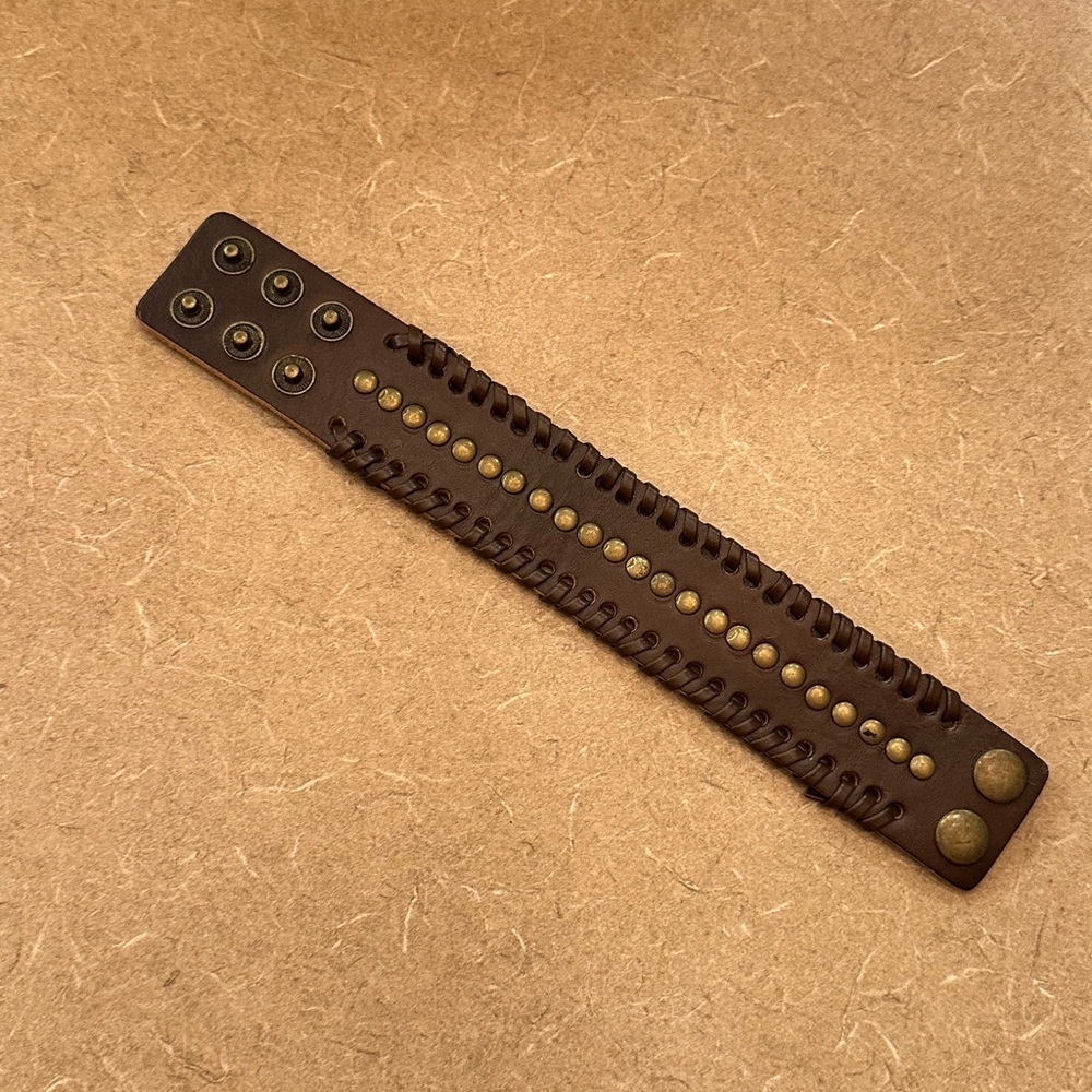 Faux leather wrap bracelet